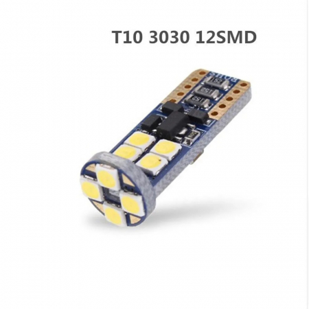 Set 2X Becuri Led T10, 12 LED SMD, W5W, Canbus, 12V, Pentru Pozitie, Plafoniere, Portbagaj, Lumina Alb 6000K [4]