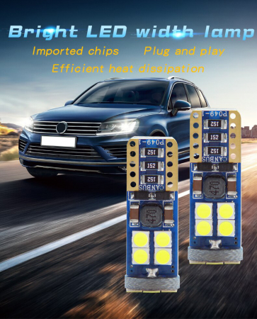 Electronice si electrice auto - Set 2X Becuri Led T10, 12 LED SMD, W5W, Canbus, 12V, Pentru Pozitie, Plafoniere, Portbagaj, Lumina Alb 6000K