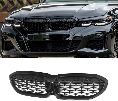 BMW - Set  Grile Centrale Pentru 2019-2021 BMW Seria 3 G20 Sedan (Toate modelele) Pentru Seria 3 G21 Touring, G28 Sedan
