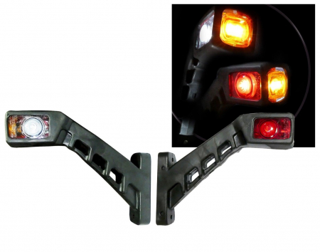 Lampi Laterale - Set Lampi Laterale Gabarit  LED 18.5cm, Pentru 12v - 24v, Rosu, Alb, Galben