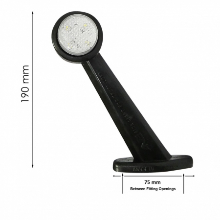 Set Lampi Laterala LED 19cm, 12v - 24v, Rosu si Alb, Cauciuc, Pentru Remorca, Camion [1]