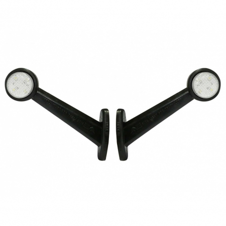 Set Lampi Laterala LED 19cm, 12v - 24v, Rosu si Alb, Cauciuc, Pentru Remorca, Camion [6]