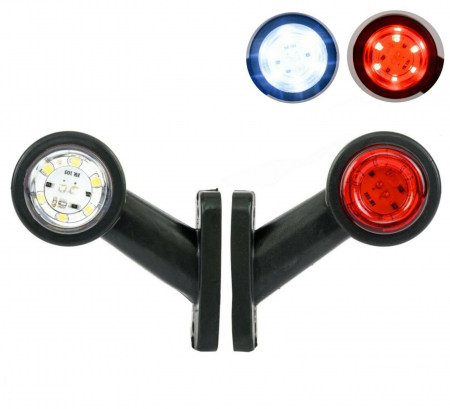 Set Lampi Laterale LED Flexzon,7.5cm, Pentru Gabarit 12v - 24v, Rosu, Alb [1]