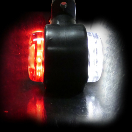 Set 2 Lampi Laterale LED , Mini, 5.5cm, 12v - 24v, Rosu si Alb, Pentru Remorca, Camion [3]