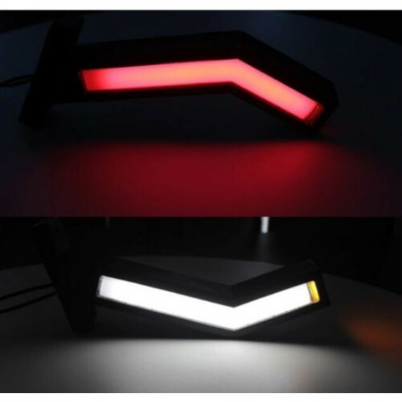 Set Lampi Gabarit, Stanga si Dreapta, LED, Neon Efect, Lumina Dinamica, 3 Functii, 12-24V, 22cm [2]