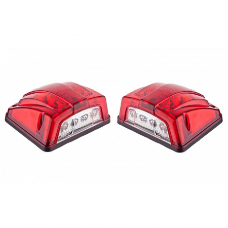 Electronice si electrice auto - Set Lampi LED numar  8 Leduri Rosu Pentru Gabarit , 12v-24v