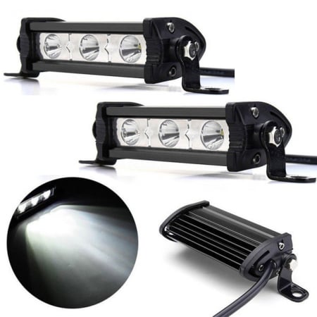 Electronice si electrice auto - Set 2X Led Bar Proiector  11cm, 9W, 3 LED, 12V / 24V, Spot Beam