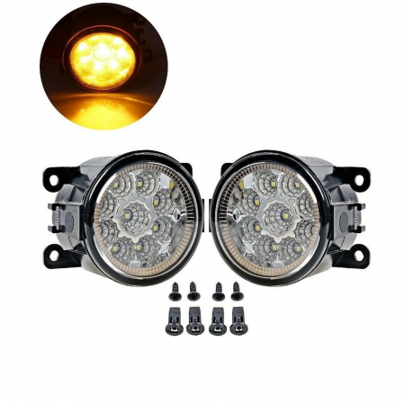 Electronice si electrice auto - Set 2 Proiectoare de Ceata Galbenе Becuri H11, Dedicata Dacia, Ford, Opel, Renault, Citroen