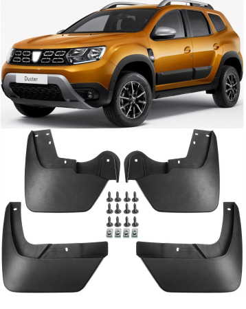 Dacia - Set  Aparatori Noroi Dedicate, Fata si Spate, Compatibile cu Dacia Duster 2 II 2018+