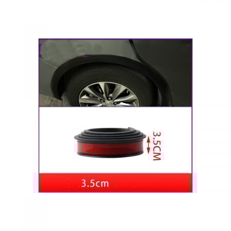 Set 4 ornamente protectie aripa din cauciuc 1,6mx3,5cm culoare Neagra [1]