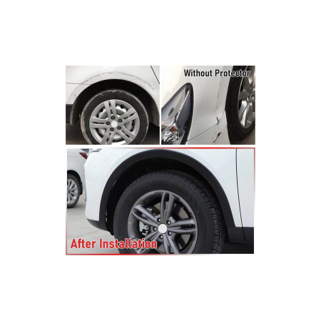 Noutati Real Auto - Set 4 ornamente protectie aripa din cauciuc 1,6mx3,5cm culoare Neagra