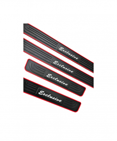 Set 4 ornamente protectie praguri din cauciuc compatibil Logan III Cod: PRGC001LG [1]