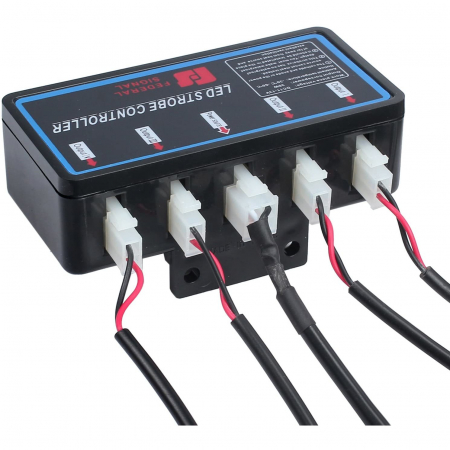 Set 4 lampi LED 6 Leduri, Tip Stroboscop De Avertizare, Galben, Flash, cu Controler, 12V-24V [2]