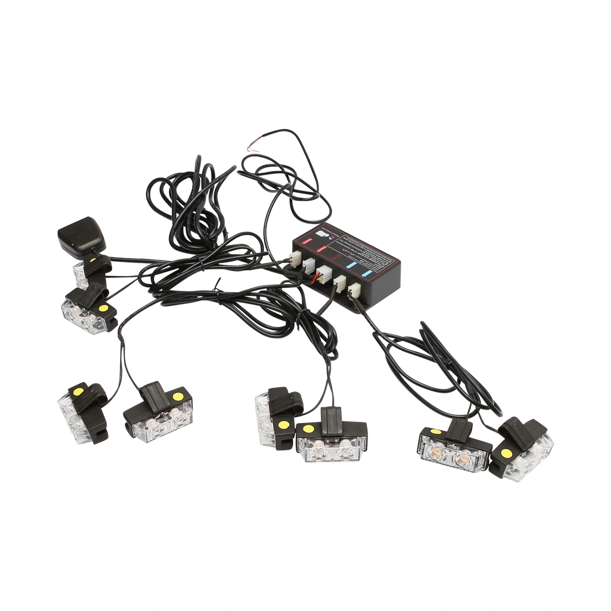 Girofaruri - Set 8 stroboscoape LED cu  lumina galbena 12V
