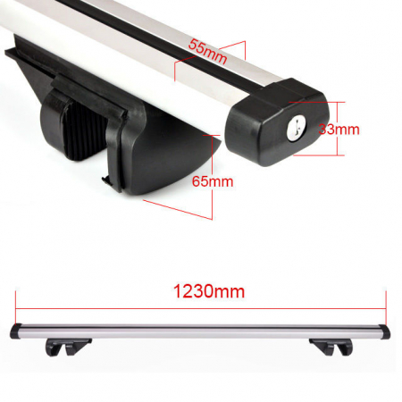 Set bare aluminiu portbagaj cu cheie Vw Sharan (1995 -2015) [4]