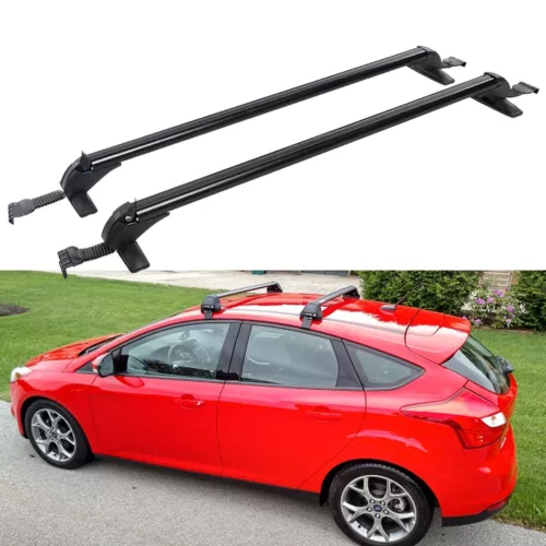 Accesorii pentru exterior - Set Bare Portbagaj Transversale Aluminiu   Ford Focus 2012-2022 cu cheie