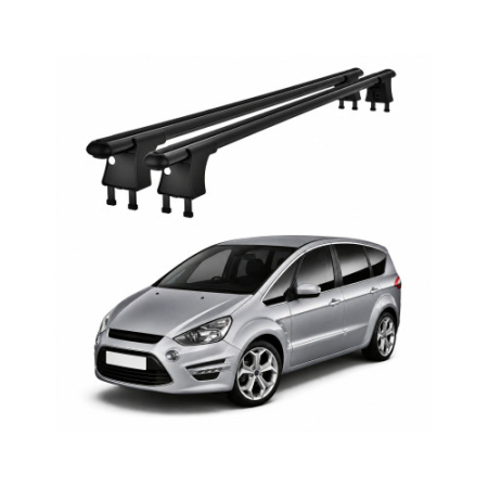 Set bare transversale aluminiu compatibile Ford S-Max I 2006-2015 pentru plafon cu puncte fixe Cod: CB120101 Kit-202 [1]