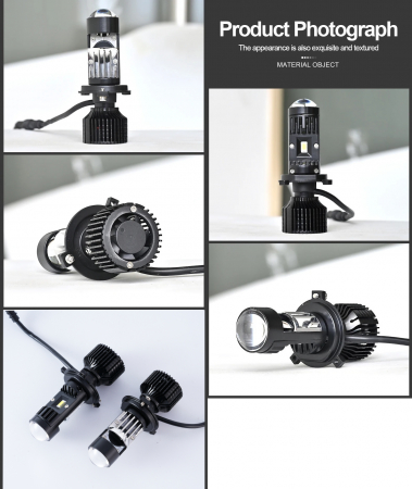 Set Becuri auto  H7 LED cu lupa Y10 200%, 50W 6400Lm, 6000K, 360° Canbus - 12V [2]