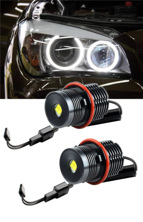 Electronice si electrice auto - Set becuri LED Angel Eyes pentru BMW - CANBUS, lumina alba rece, Plug & Play