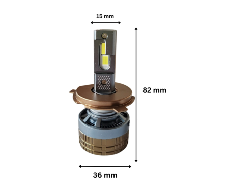 Set Becuri LED H4 Smart – Faza Scurta / Faza Lunga, CSP Dual Color 3500K – 6500K, Bluetooth APP, CANBUS, 70W, 12–24V [3]