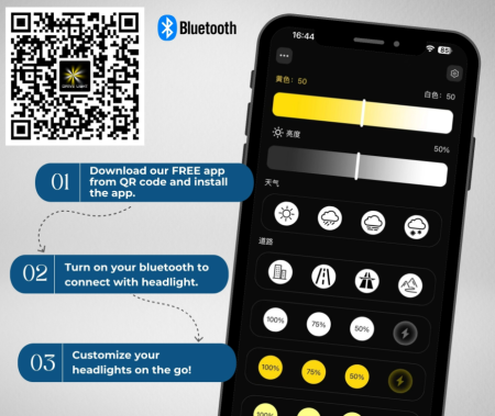 Set Becuri LED H7 Smart – CSP Dual Color 3500K – 6500K, Bluetooth APP, CANBUS, 70W, 12-24V [1]