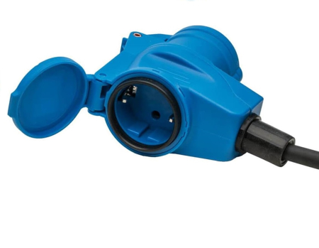 Set cabluri alimentare camping CEE - adaptor CEE la Schuko + cablu prelungitor 15 m, 230 V, 16 A [3]