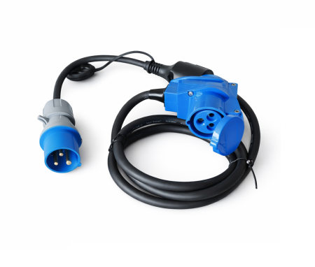Accesorii Remorca - Set cabluri alimentare camping CEE - adaptor CEE la Schuko + cablu prelungitor 15 m, 230 V, 16 A