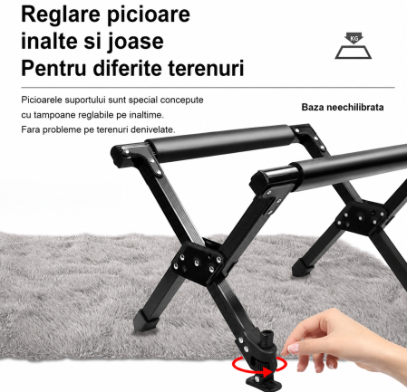 Set Camping - Lada Frigorifica Portabila SMART 26.8L + Suport Pliabil Reglabil din Aluminiu 60kg [8]