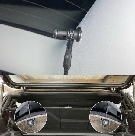 Set complet clipsuri + franghie pentru snurul politei portbagajului - compatibil Audi, VW, Seat, Skoda OEM 1M6867574A [4]