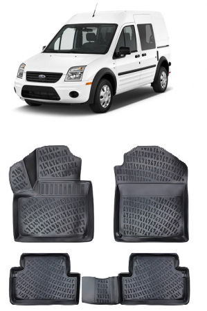 Ford - Set Covorase Auto Cauciuc dedicate  Ford Connect I (2002-2013)