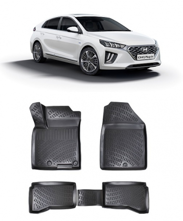 Hyundai - Set Covorase Auto Cauciuc Dedicate  Hyundai Ioniq Hybrid 2017-2021