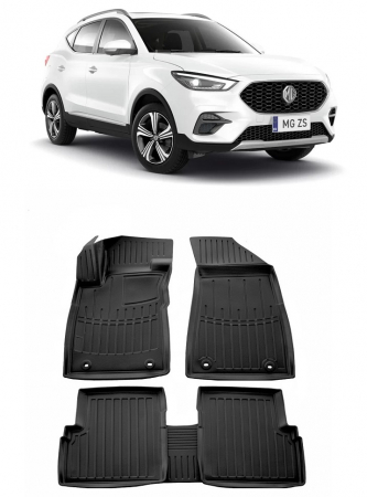 Covorase auto dedicate din cauciuc - Set covorase auto cauciuc  dedicate MG ZS (VERSIUNEA BENZINA) (2020-2025)