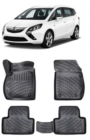 Opel - Set Covorase Auto Cauciuc Dedicate Opel Zafira Tourer C (2011-2019)