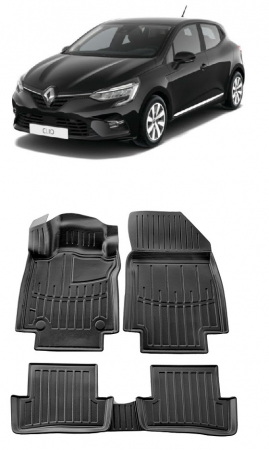 Renault - Set covorase auto cauciuc dedicate RENAULT CLIO IV (2012-2019)