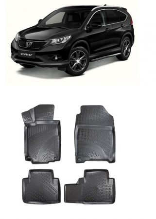 Honda - Set Covorase Auto Cauciuc tavita dedicate Honda Cr-V IV (2011-2016)