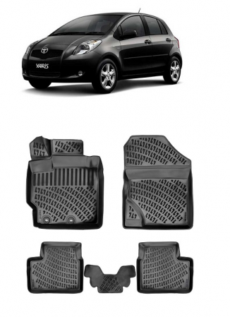 Toyota - Set Covorase Auto Cauciuc Toyota Yaris Xp90 II (2005-2013)
