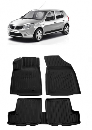 Dacia - Set Covorase Auto Cauciuc Umbrella Pentru Dacia Sandero I (2007-2012)