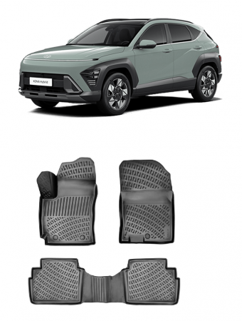 Covorase auto dedicate din cauciuc - Set Covorase Auto Cauciuc Umbrella Pentru Hyundai Kona Hybrid 2023-