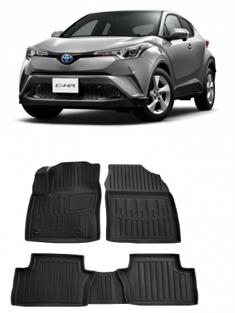 Accesorii pentru interior - Set Covorase Auto Cauciuc dedicate  Toyota C-Hr Ev (2019-2025)