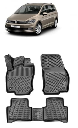 Noutati Real Auto - Set Covorase Auto Cauciuc Umbrella Pentru Volkswagen Touran II 2015-2022