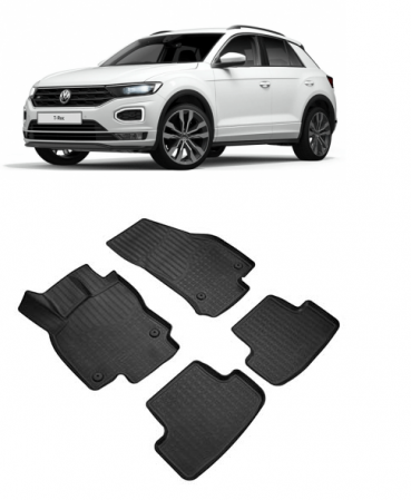 Volkswagen - Set covorase auto cauciuc VOLKSWAGEN T - ROC 3D (2017 - 2021) - 5 buc
