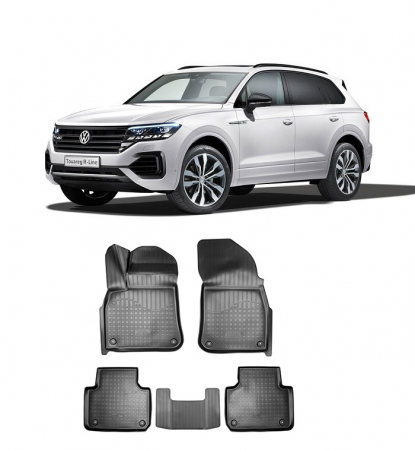 Volkswagen - Set covorase auto cauciuc VOLKSWAGEN TOUAREG III 3D (2018 - 2021) - 5 buc
