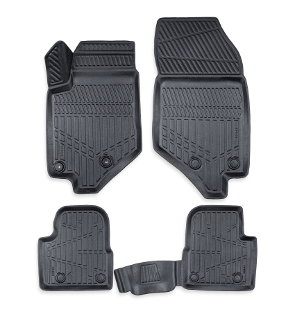 Covorase auto dedicate din cauciuc - Set covorase auto din cauciuc tip tavita  OPEL CORSA F 2019+