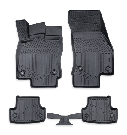 Accesorii pentru interior - Set covorase auto din cauciuc tip tavita 3D Erpassan pentru VW T-ROC I 2017-2024