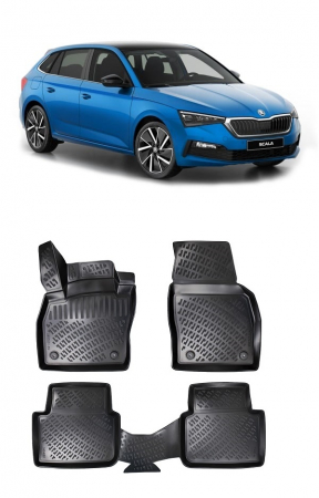 Skoda - Set covorase auto din cauciuc tip tavita fit SKODA Scala (2019-2025)