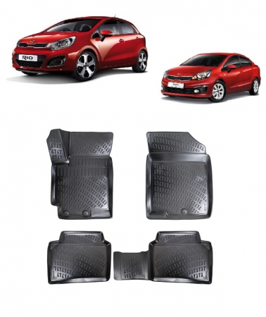 Kia - Set covorase cauciuc  tip tavita  dedicate KIA RIO  (2017-2021)