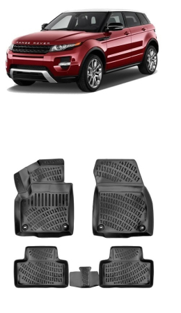 Covorase auto dedicate din cauciuc - Set covorase cauciuc RANGE ROVER EVOQUE (2011-2019)