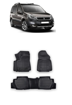 Peugeot - Set covorase cauciuc tip tavita  Peugeot Partner B9  (2008-2018)