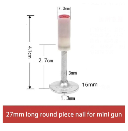 Set cuie ciuperci 100 bucati pentru pistol autopropulsat - 27 mm, 7.3 mm [2]