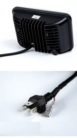 Set de 2 bucăți, LED halogen universal 5 , 12V-24V fază scurtă/lungă cu DRL lumini de zi, semnalizator alb-galben 8000lm pentru ATV, jeep, camion, tractor și altele [4]